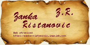 Žanka Ristanović vizit kartica